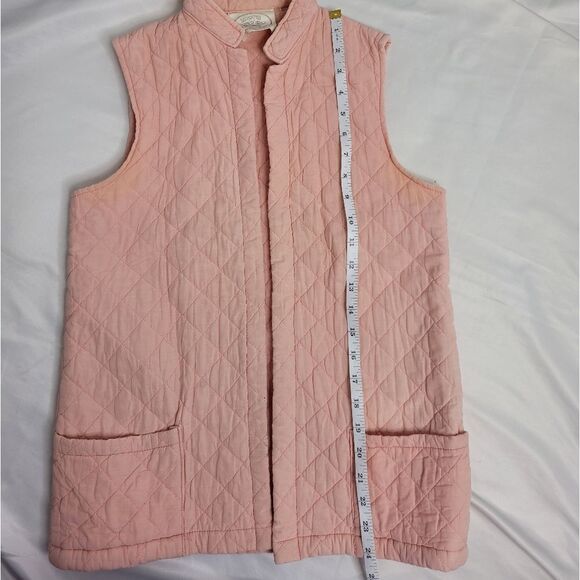 VINTAGE 70s vest Laura Ashley‎ quilted pink top M - Picture 8 of 8